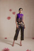 Purple Embellished Crop Jacket